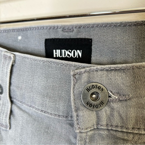 Hudson Blake Slime Straight Jeans Cotton Lyocell Stretch Grey Cermak Sz 30 - Picture 8 of 10